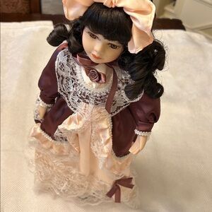 Rose Collection Porcelain Doll with Certificate of Authenticity